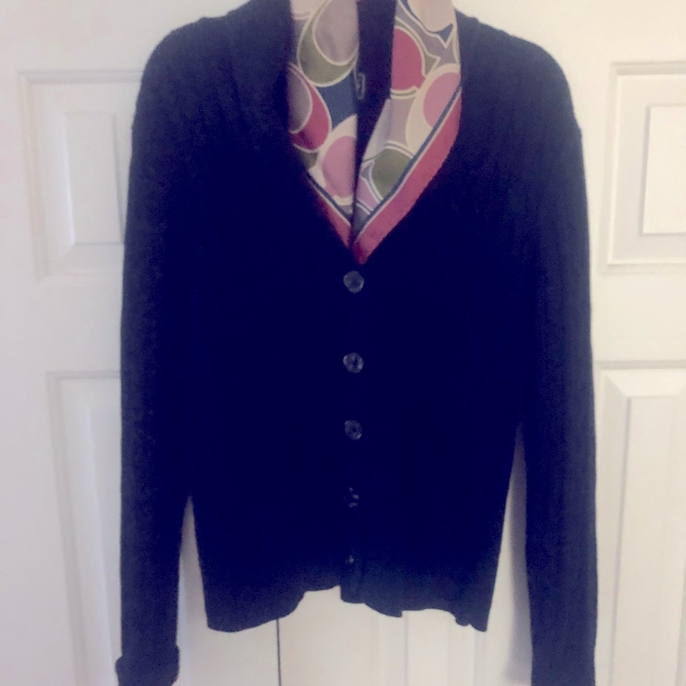 Chaps Cable Knit Button Down Sweater - image 1